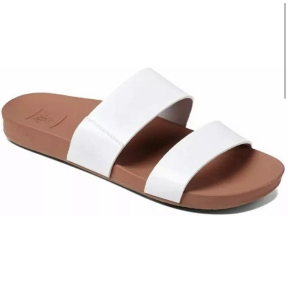 Reef Cushion White and Tan Sandals Size 8 Brand New!